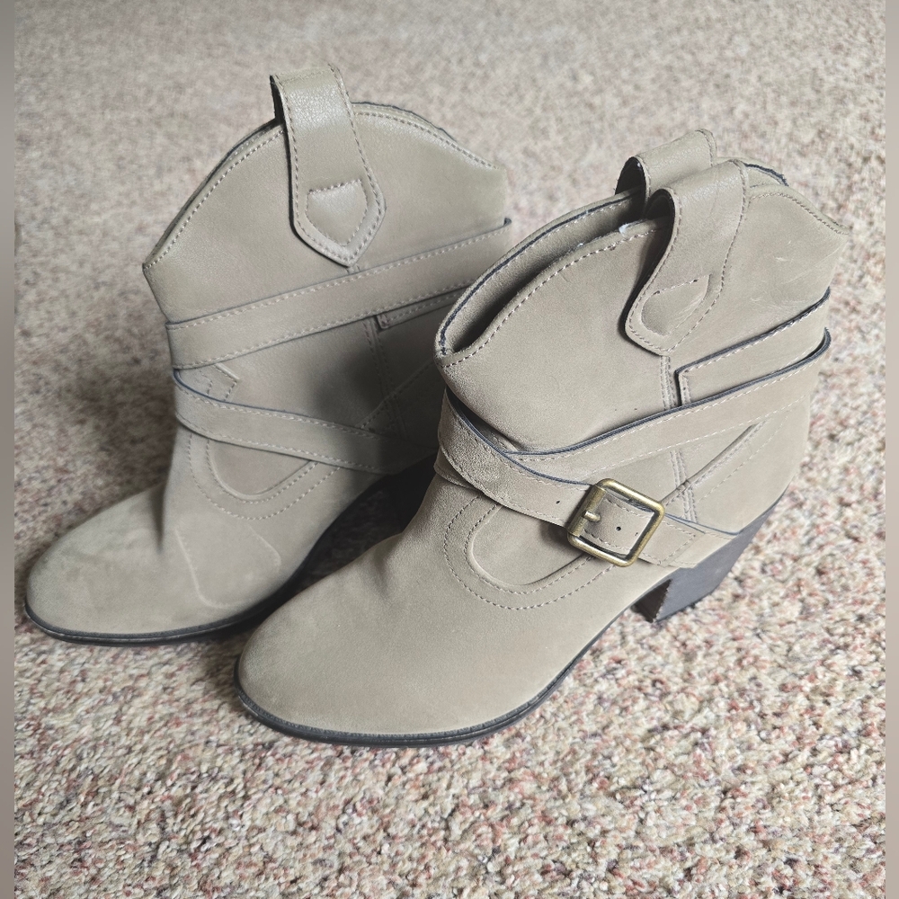Women's Taupe Ankle Booties